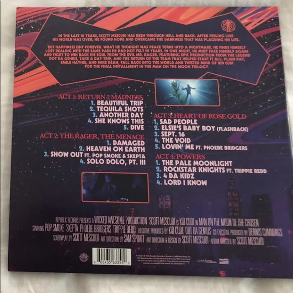 Man On The Moon III: The Chosen by Kid Cudi (Record, 2021) 2XLP & Poster - Picture 4 of 4